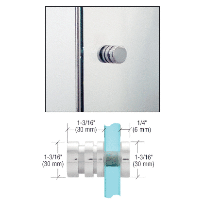 Polished Contemporary Style Single-Sided Shower Door Knob